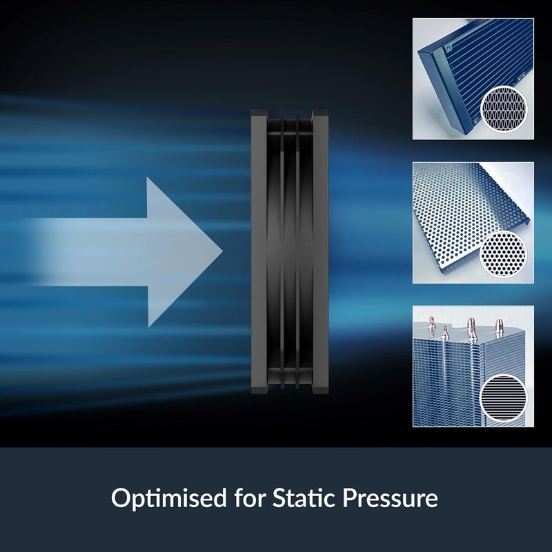Arctic مروحة P9 PWM PST - مروحة حاسوب 92 مم PWM مع موصل كابل، محسّنة للضغط الثابت، 200-3000 دورة في الدقيقة، محرك هادئ وفعال، وضع 0 ديسيبل - أسود - Image 5